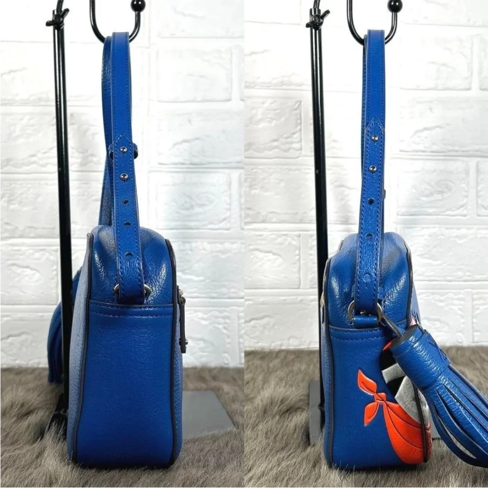Anya Hindmarch Blue Shoulder Bag with Tassel and Charm - Picture 4 of 11